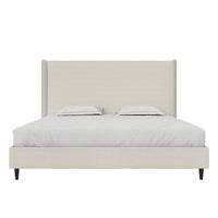 Ana King Upholstered Wingback Bed