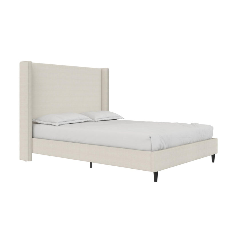 Ana Upholstered Wingback Platform Bed