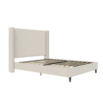 Ana Upholstered Wingback Platform Bed