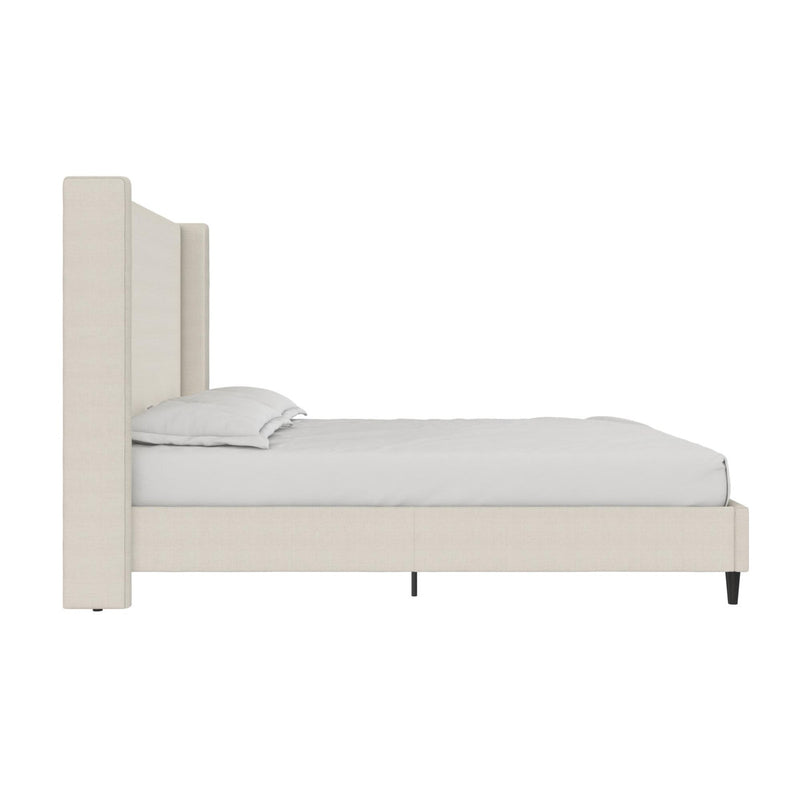 Ana Upholstered Wingback Platform Bed