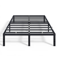 14" Heavy-Duty Metal Platform Bed Frame, 1100 Lbs Capacity, No Box Spring, Under-Bed Storage