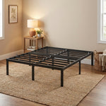 14" Heavy-Duty Metal Platform Bed Frame, 1100 Lbs Capacity, No Box Spring, Under-Bed Storage