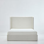 Caron Upholstered Wingback Bed, Boxspring Required