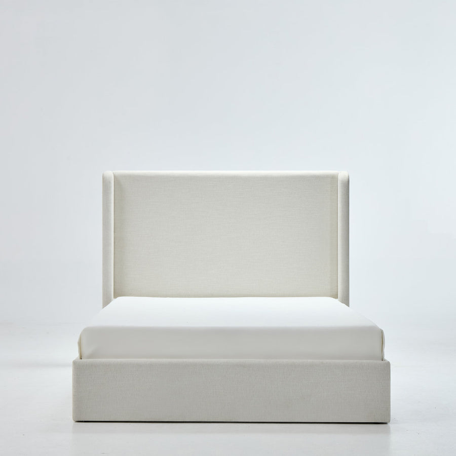 Caron Upholstered Wingback Bed, Boxspring Required
