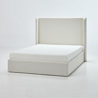 Caron Upholstered Wingback Bed, Boxspring Required