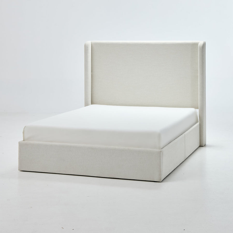 Caron Upholstered Wingback Bed, Boxspring Required