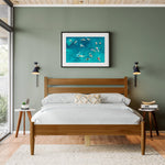 Ashlie Queen Size Solid Wood Bed