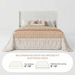 Candler Velvet Upholstered Platform Bed with Wingback Headboard and Wooden Slats
