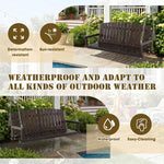 Wood Porch Swing, 3-Person Hanging Bench with Heavy-Duty Chains, 900 LBS Outdoor Swing Chair for Patio, Garden, Yard, Front Porch