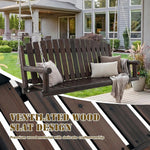 Wood Porch Swing, 3-Person Hanging Bench with Heavy-Duty Chains, 900 LBS Outdoor Swing Chair for Patio, Garden, Yard, Front Porch
