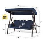 Kolyn Porch Swing with Stand and Adjustable Canopy