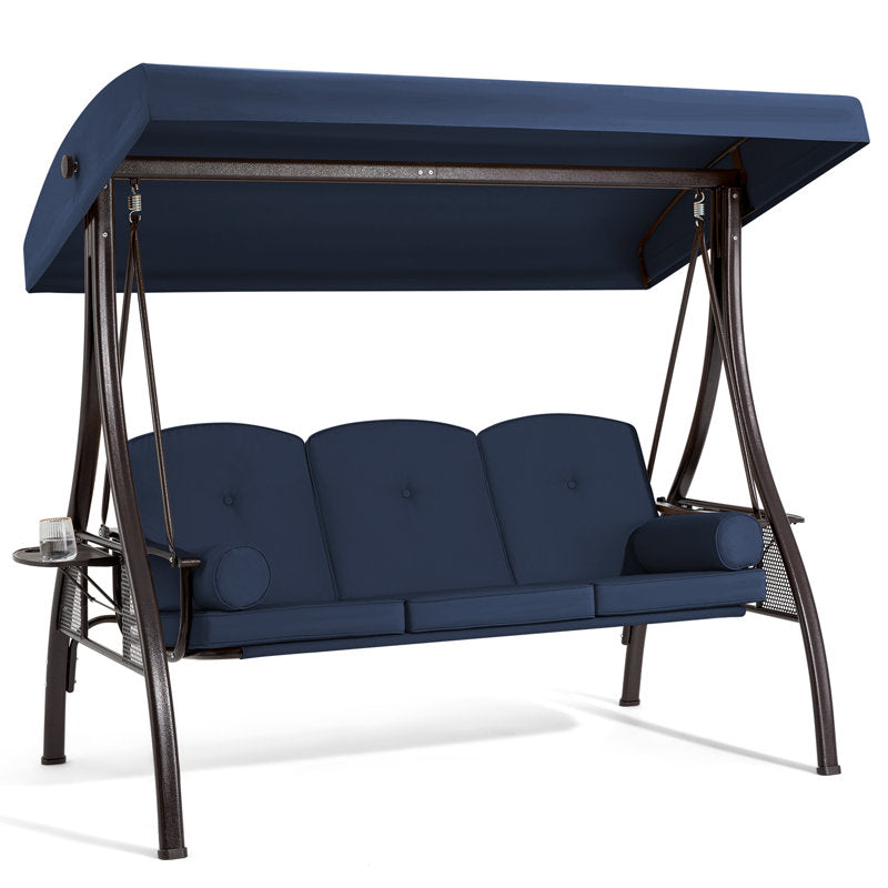 Kolyn Porch Swing with Stand and Adjustable Canopy