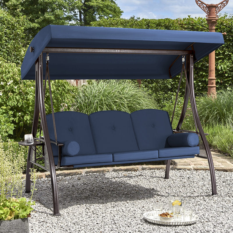 Kolyn Porch Swing with Stand and Adjustable Canopy