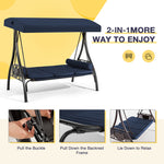 Kolyn Porch Swing with Stand and Adjustable Canopy