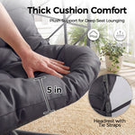 2 Person Outdoor/Indoor Porch Swings With Stand Double Hanging Egg Chair With Cozy Cushion And Cover