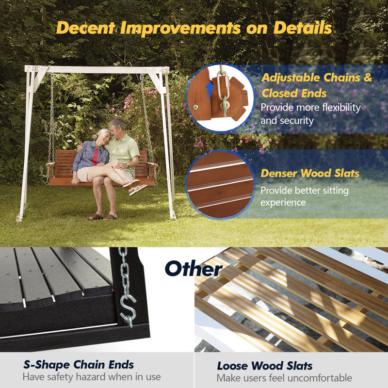 Katheryn 3 Person Porch Swing
