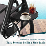 Patio 3 Seat Outdoor Porch Swing, Outdoor 2-in-1 Swings Glider Chair for Adults with Adjustable Canopy & Pillows, Outside Swing Bench for Backyard, Garden, Yard, Poolside, Balcony