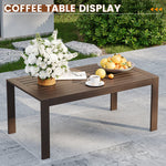 7-Person Outdoor Sofa Seating Group with Coffee Table – Modern Patio Furniture Set, Optional Propane Fire Pit