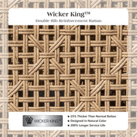 All-Weather Wicker Outdoor Patio Conversation Set with Acacia Wood Coffee