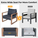 Arunas 10-Person Outdoor Conversation Furniture Set with Wood Grain Pattern & Cushions