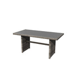 Atvars 8-Person Wicker Outdoor Sectional Seating Group with Storage Ottomans