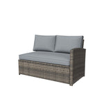 Atvars 8-Person Wicker Outdoor Sectional Seating Group with Storage Ottomans