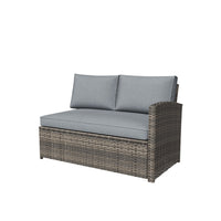 Atvars 8-Person Wicker Outdoor Sectional Seating Group with Storage Ottomans