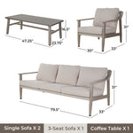 Arondell Aluminum 5-Person Outdoor Seating Group with Olefin Cushions