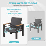 Aluminum Patio Conversation Set with Removable Cushions