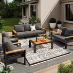 Aluminum Patio Conversation Set with Removable Cushions