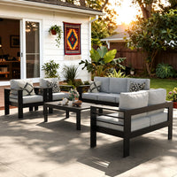 Alturas Searl Product 7 - Person Outdoor Seating Group with Cushions