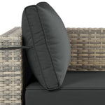 10-Piece Outdoor Wicker Sectional Seating Group With Swivel Rocking Chairs, Coffee Table & Side Table, All-Weather Patio Conversation Set