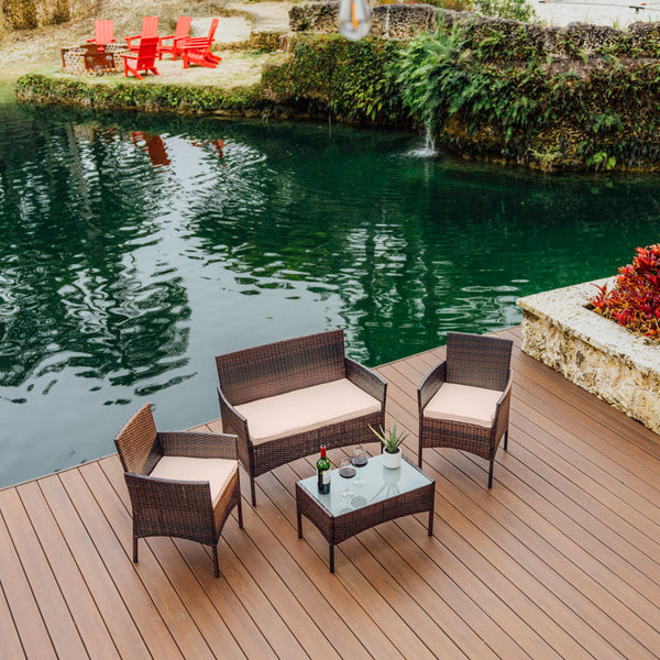4-Person Outdoor Patio Conversation Seating Set