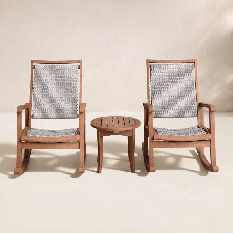 Arnot Solid Wood Rocking Patio Seating Group