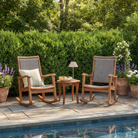 Arnot Solid Wood Rocking Patio Seating Group