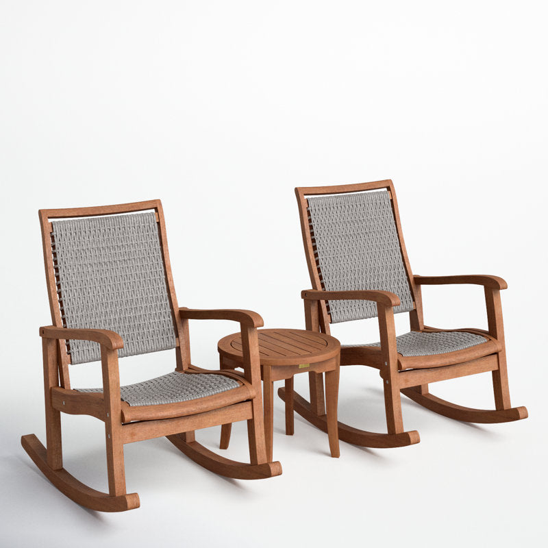 Arnot Solid Wood Rocking Patio Seating Group