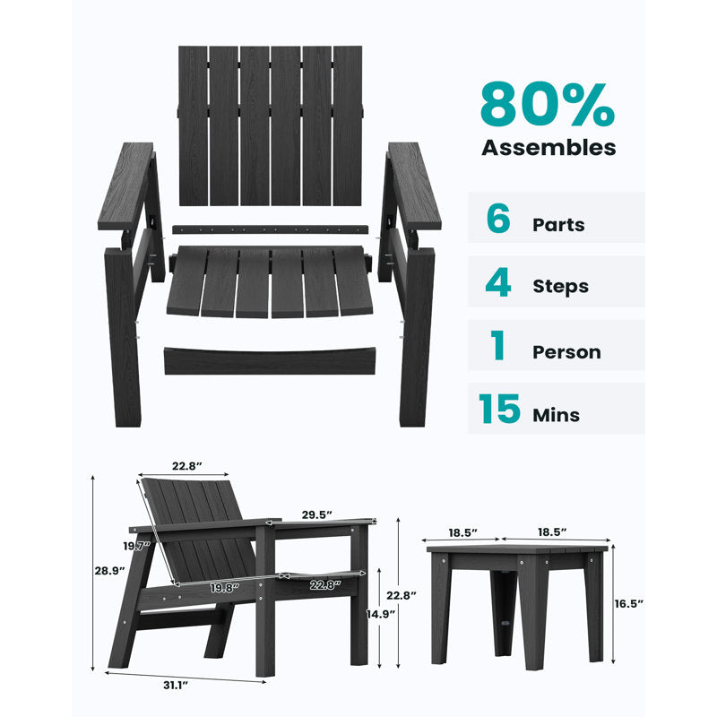 Aneel 2 - Person Patio Conversation Set