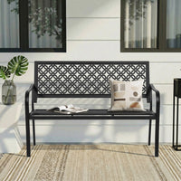 50" All-Weather Outdoor Bench, Garden Benche For Park, Yard, Lawn, Entryway