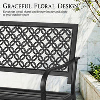 50" All-Weather Outdoor Bench, Garden Benche For Park, Yard, Lawn, Entryway