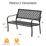 50" All-Weather Outdoor Bench, Garden Benche For Park, Yard, Lawn, Entryway