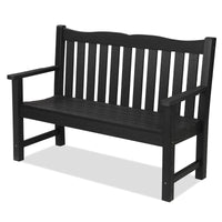 49" Long HIPS All Weather Waterproof Outdoor Bench, Black