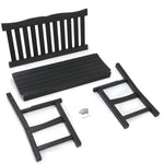 49" Long HIPS All Weather Waterproof Outdoor Bench, Black