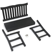 49" Long HIPS All Weather Waterproof Outdoor Bench, Black