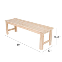 Heritage 5' Rustic Outdoor Patio Garden Bench