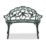 Elegant Aeruginous Cast Aluminum Patio Bench