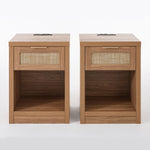 Arianna 25" H 1-Drawer Nightstand Set with Built-In Outlets