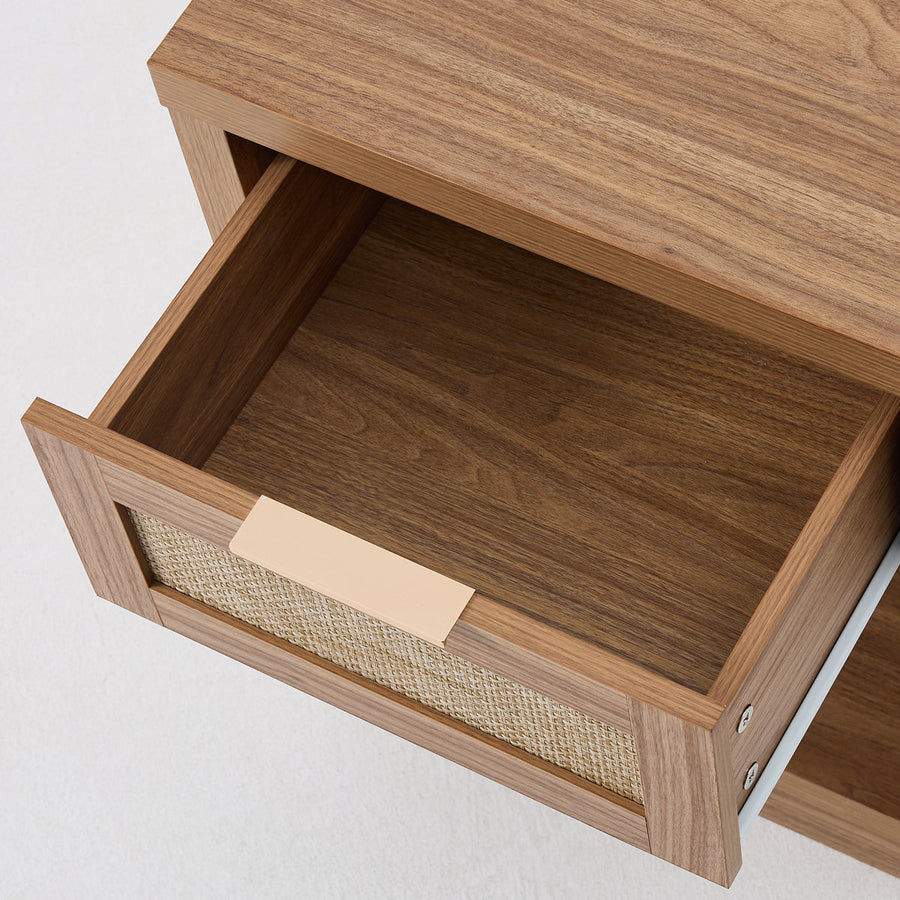 Arianna 25" H 1-Drawer Nightstand Set with Built-In Outlets