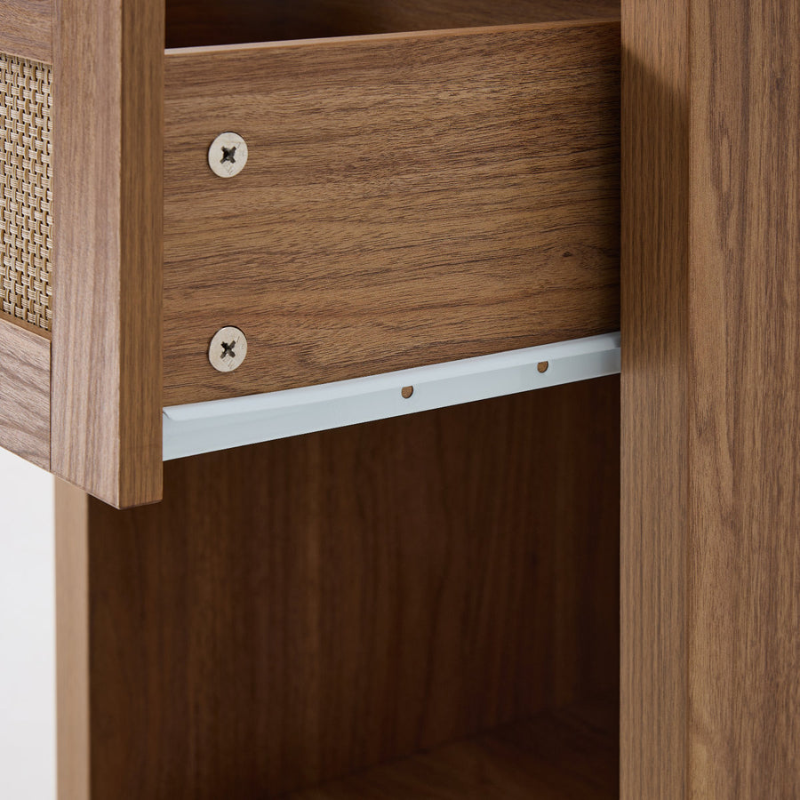 Arianna 25" H 1-Drawer Nightstand Set with Built-In Outlets