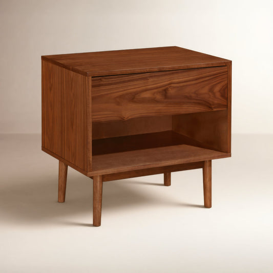 Indra 22" H 1-Drawer Wood Nightstand