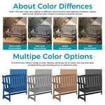 Outdoor Patio Bench Weather-HDPE Resistant Bench Premium Outdoor Garden Loveseat